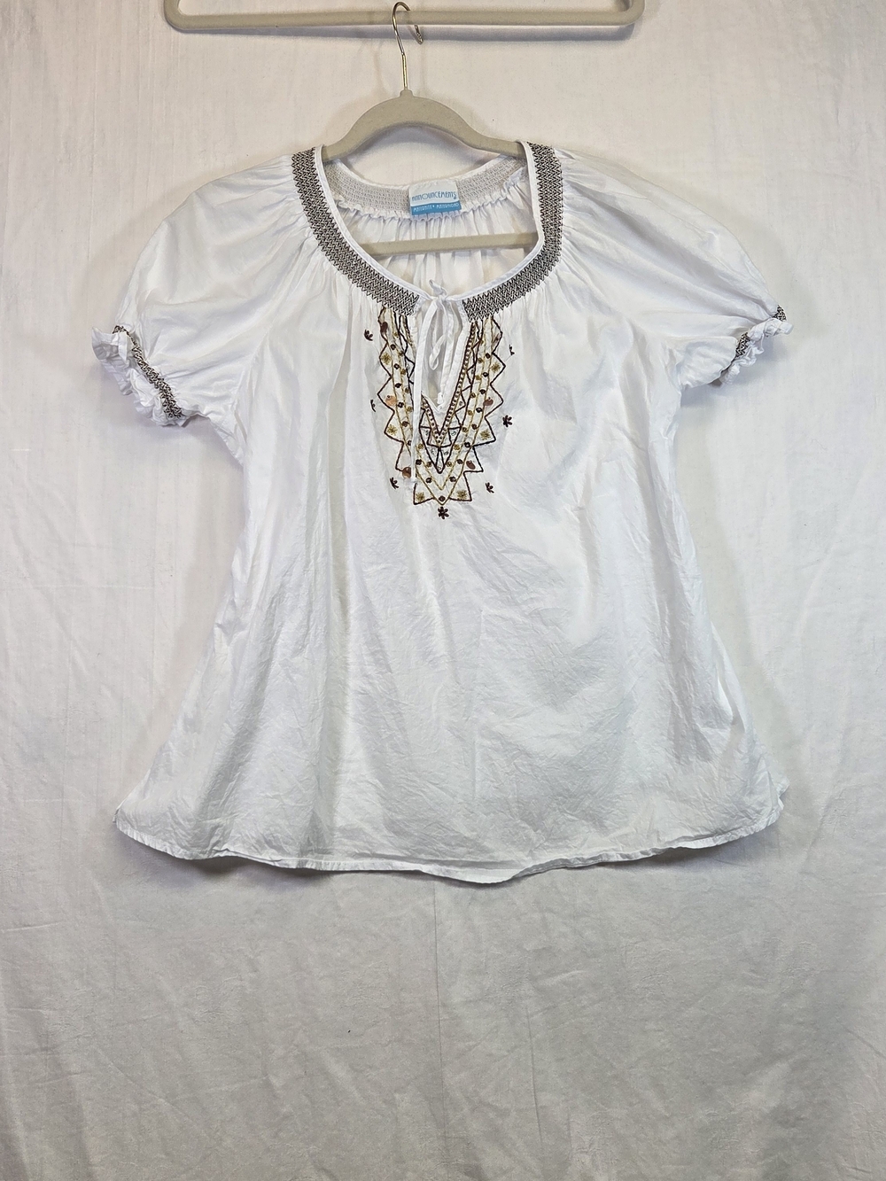 Announcements Maternity Embroidered Boho Top  #0381